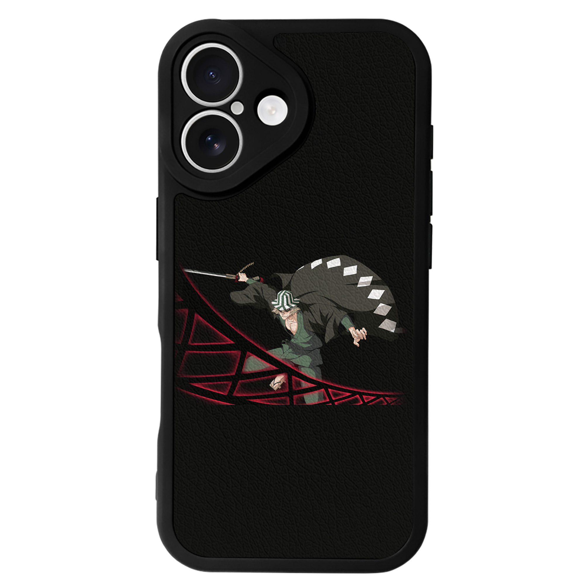 （画像用） "ブリーチ 浦原 喜助（うらはら きすけ） BLEACH Urahara Kisuke " 【iPhone 16シリーズ対応】シリコンスマホケース（レザー調） 材質：シリコン